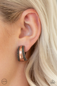 Paparazzi - Bells Ringing - Copper Earrings