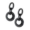 Paparazzi Accessories - Havana HAUTE Spot - Black Acrylic Earrings - Travona's Dazzling Jewels