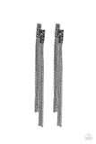 Paparazzi - Radio Waves - Black Post Earrings