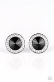 Paparazzi - What Should I BLING? - Black Post Earrings