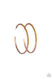 Paparazzi - Trending Twinkle - Copper Hoop Earrings