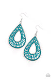 Paparazzi - Drop Anchor - Blue Earrings