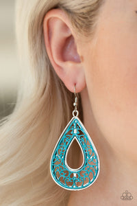 Paparazzi - Drop Anchor - Blue Earrings