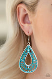 Paparazzi - Drop Anchor - Blue Earrings