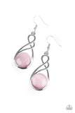 Paparazzi - Swept Away - Pink Earrings