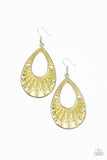 Paparazzi - Flamingo Flamenco - Yellow Earrings