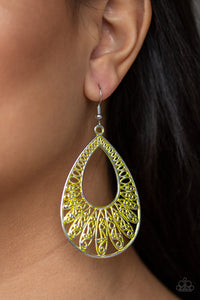 Paparazzi - Flamingo Flamenco - Yellow Earrings