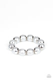 Paparazzi - One Woman Show-STOPPER - Silver Stretch Bracelet