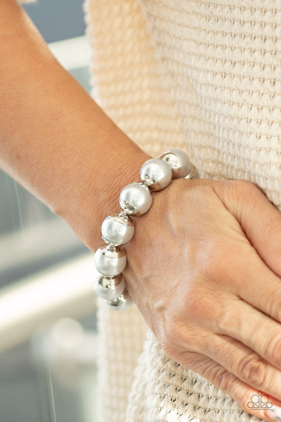 Paparazzi - One Woman Show-STOPPER - Silver Stretch Bracelet