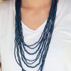 Paparazzi Accessories - Totally Tonga - Blue Necklace - Travona's Dazzling Jewels