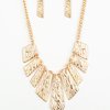 Paparazzi Accessories - Texture Tigress - Gold Necklace - Travona's Dazzling Jewels