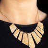 Paparazzi Accessories - Texture Tigress - Gold Necklace - Travona's Dazzling Jewels