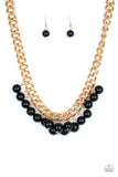 Paparazzi - Get Off My Runway - Gold & Black Necklace