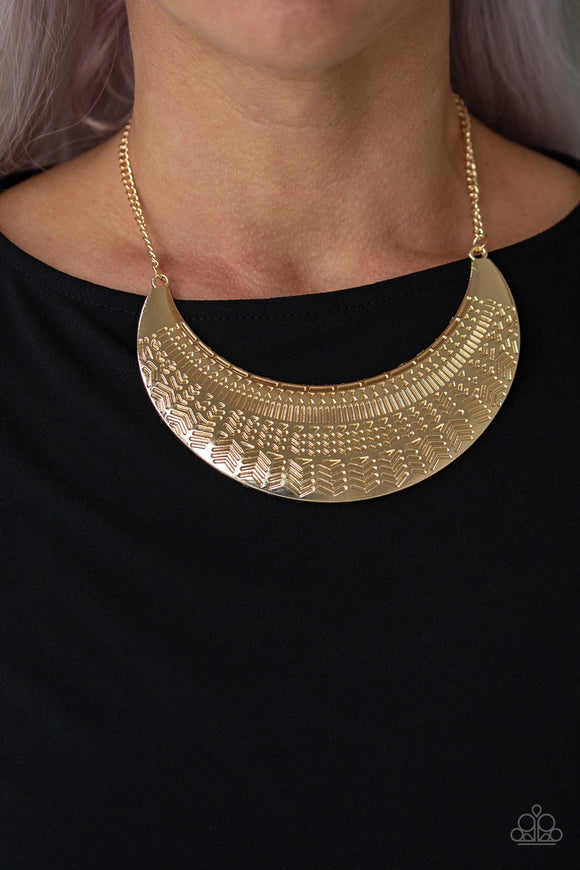 Paparazzi - Large As Life - Gold Necklace