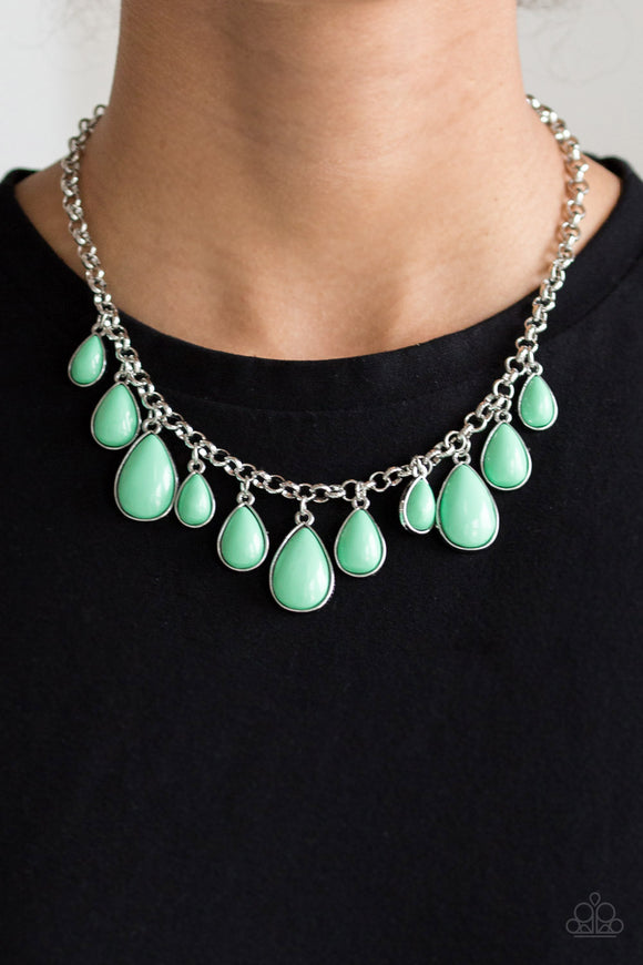 Paparazzi - Jaw-Dropping Diva - Green Necklace