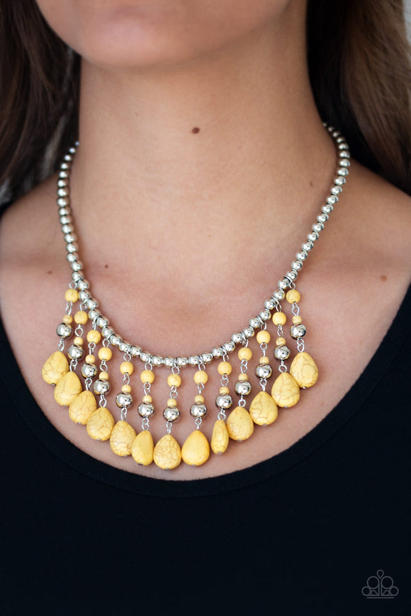 Paparazzi - Rural Revival - Yellow Necklace