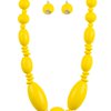 Paparazzi Accessories - Summer Breezin - Yellow Wooden Necklace - Travona's Dazzling Jewels