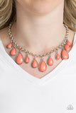 Paparazzi - Jaw-Dropping Diva - Orange Necklace