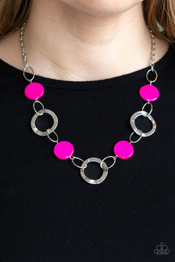 Paparazzi - Bermuda Bliss - Pink Necklace