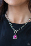 Paparazzi - Sheen Queen - Pink Toggle Necklace