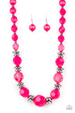 Paparazzi Accessories - Dine and Dash - Pink Necklace - Travona's Dazzling Jewels