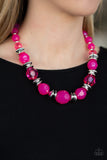 Paparazzi Accessories - Dine and Dash - Pink Necklace - Travona's Dazzling Jewels