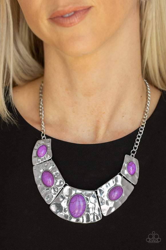 Paparazzi - RULER In Favor - Purple Necklace