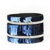 Paparazzi Accessories - MERMAID Service - Blue Sequin Bracelet - Travona's Dazzling Jewels