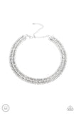 Paparazzi - Full REIGN - White Choker Necklace