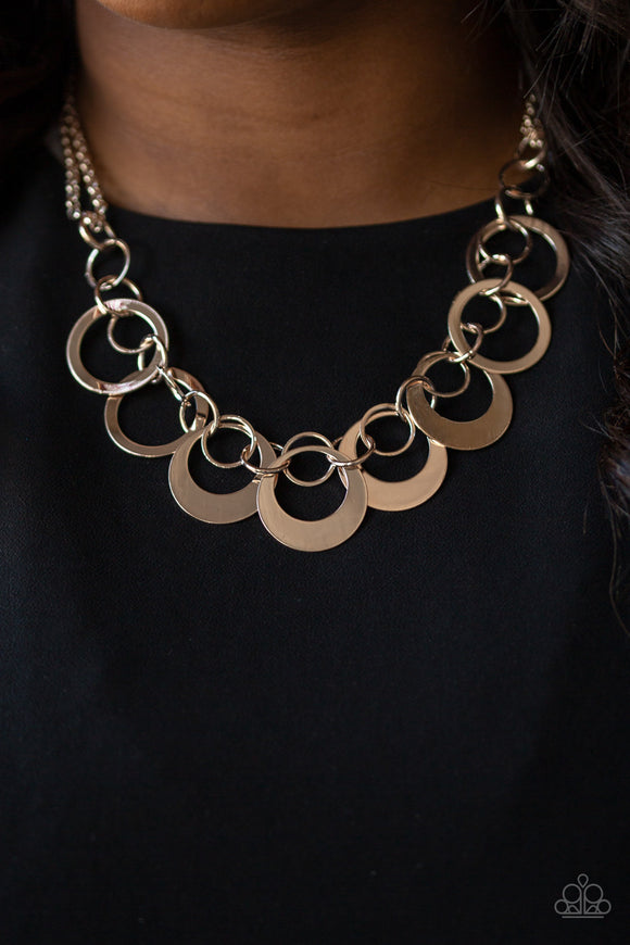 Paparazzi - In Full Orbit - Rose Gold Necklace