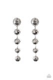 Paparazzi Accessories - Drippin In Starlight - Silver Earrings - Travona's Dazzling Jewels