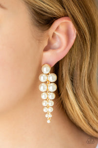 Paparazzi Accessories - Totally Tribeca - Gold - Earrings - Travona's Dazzling Jewels