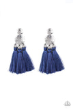 Paparazzi - Taj Mahal Tourist - Blue Fringe Earrings