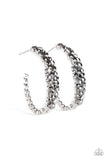 Paparazzi - A GLITZY Conscience - Silver Hoop Earrings