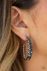 Paparazzi - A GLITZY Conscience - Silver Hoop Earrings