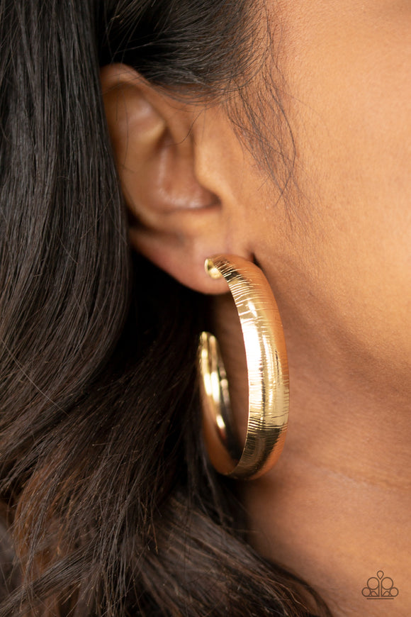 Paparazzi - Hoop Wild - Gold Hoop Earrings