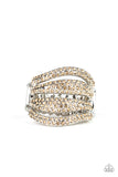 Paparazzi - Roll Out The Diamonds - Brown Rhinestone Ring