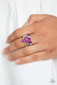 Paparazzi - Blink Back TIERS - Pink Ring