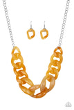 Paparazzi - Red-HAUTE Mama - Yellow Necklace