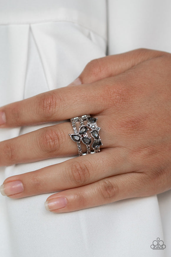 Paparazzi - Blink Back TIERS - Silver Ring