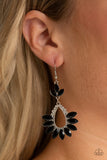 Paparazzi - Extra Exquisite - Black Earrings