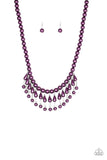 Paparazzi - Miss Majestic - Purple Pearl Necklace