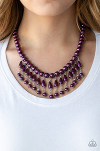 Paparazzi - Miss Majestic - Purple Pearl Necklace