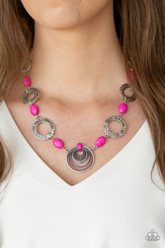 Paparazzi - Zen Trend - Pink Necklace