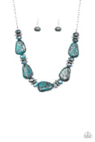 Paparazzi - Prehistoric Fashionista - Blue Necklace