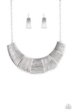 Paparazzi - More Roar - Silver Necklace - Travona's Dazzling Jewels