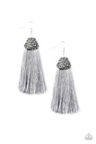 Paparazzi - Razzle Riot - Silver Fringe Earrings
