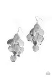 Paparazzi Accessories - Chime Time - Silver Earrings - Travona's Dazzling Jewels