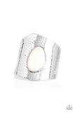 Paparazzi - Casual Canyoneer - White Cuff Bracelet