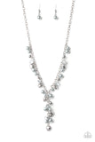 Paparazzi - Vintage Heartthrob - Silver Pearl Heart Necklace
